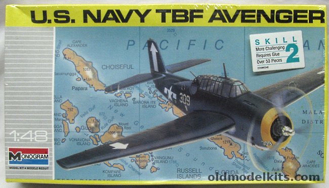 Monogram 1/48 Grumman TBF Avenger, 5210 plastic model kit